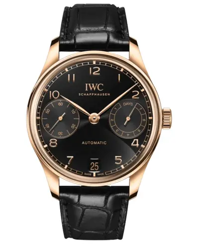 IWC Portugieser IW501707 18K Rose Gold Black Dial Automatic Watch (black, arb11921)