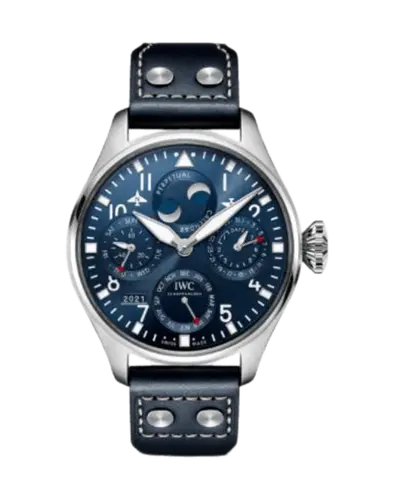 IWC Big Pilot IW503605 - Blue Dial Chronograph with Perpetual Calendar & Moonphase, Automatic Movement for Men (blue, arb11927)