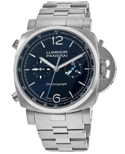 Panerai Luminor Chrono Automatic 44mm Blue Dial Steel Men's Watch [PAM01110] (blue, arb12531)
