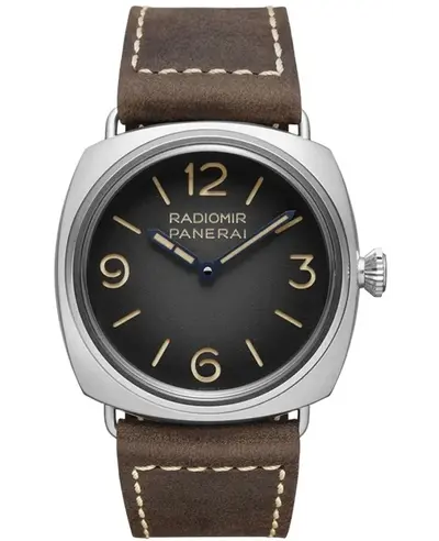 Panerai Radiomir Tre Giorni Manual Wind Black Dial Leather Strap Men's Watch PAM01334 (black, arb12559)