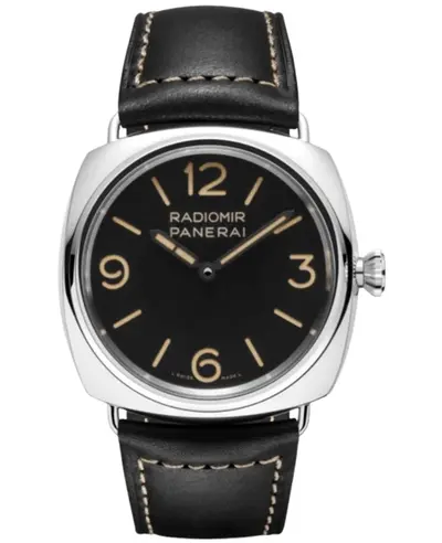 Panerai Radiomir Manual Winding Black Dial Leather Strap Men's Watch PAM01382 (black, arb12569)