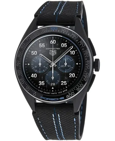 Tag Heuer Connected Calibre E4 - Porsche Edition 45mm Digital Dial Black Rubber Strap Men's Watch SBR8A82.EB0264 (arb12721)