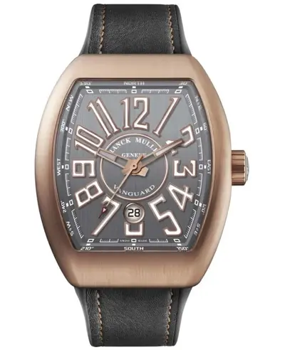 FRANCK MULLER Vanguard Classical Grey Dial 18k Rose Gold Men's Watch Model V41SCBR5NGR V 41 SC DT BR (TT) 5N (arb12775)