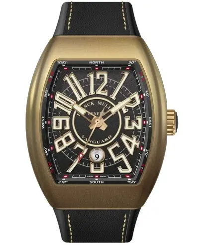 FRANCK MULLER Vanguard Classical Black Dial Bronze Strap Watch Model V45SCCIRBZBRNRB V 45 SC DT CIR BRONZE (NR) (black, arb12839)