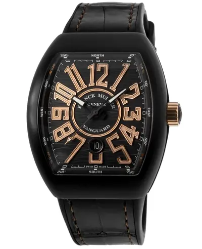 V 45 SC DT TT NR - Franck Muller Vanguard Classical Titanium Black & Rose Gold Dial Men's Watch V45 SC DT TT NR BR 5N (black, arb12850)