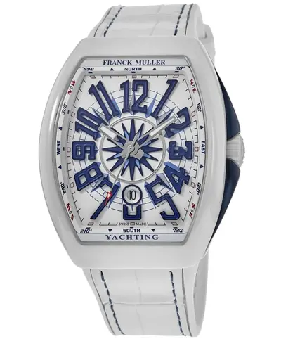 V45SCDTYACHWH Franck Muller Vanguard Yachting White Ceramic Unisex Watch (white, arb12856)