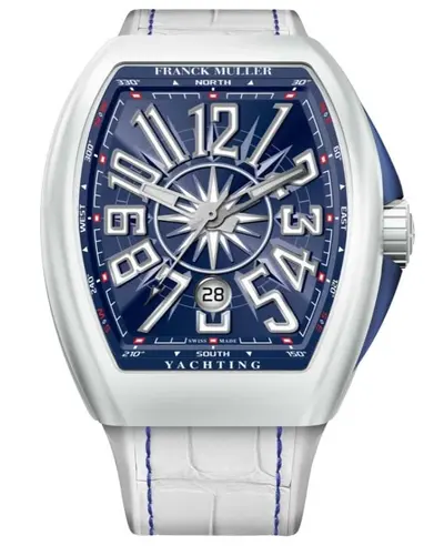 Men's Franck Muller Vanguard Yachting Watch - Model V45SCDTYACHTBL V 45 SC DT YACHT MTBC (BL) MT (blue, arb12857)