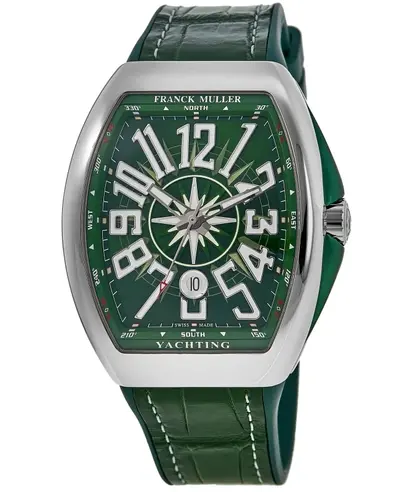 V 45 SC DT YACHTING AC (VR) - Franck Muller Vanguard Yachting Steel Green Dial Men's Watch V 45 SC DT YACHTING VR (blue, arb12867)