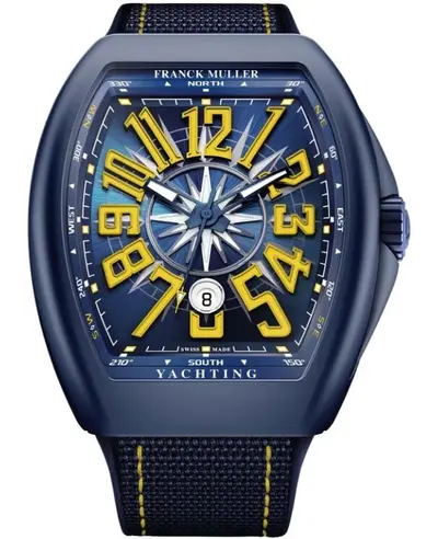 V45SCYACHCRBLMCBLBLY Franck Muller Vanguard Yachting Blue Dial Automatic Men's Watch V 45 SC DT YACHT CR BL MC (BL) CR (blue, arb12885)