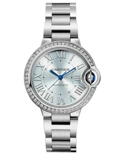 Cartier Ballon Bleu de Cartier Blue Dial Diamond Steel Watch w4bb0028 (blue, arb12928)