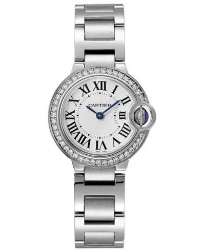 Cartier Ballon Bleu de Cartier Quartz White Dial Diamond Bezel Steel Women's Watch w4bb0030, Model W4BB0030 (white, arb12930)