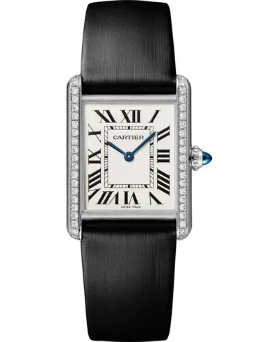 Brand New Authentic Cartier Tank Must Large w4ta0017 Silver Dial Diamond Women's Watch (arb12941)