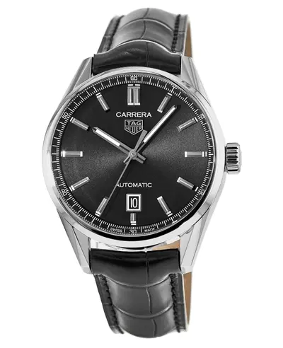 New Tag Heuer Carrera Date Automatic WBN2110.FC6505 Men's Black Dial Leather Strap Watch (black, arb13007)