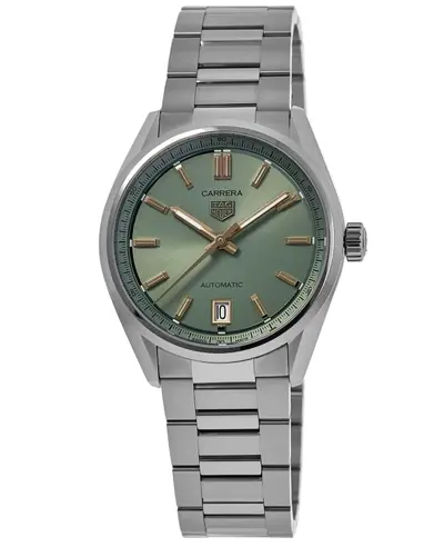 New Tag Heuer Carrera Automatic Green Dial Steel Women's Watch wbn2312.ba0001 (green, arb13016)
