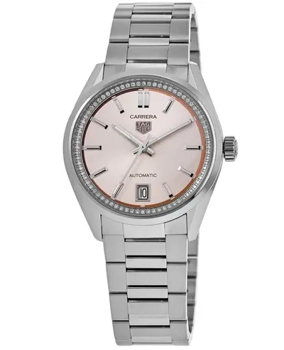 Tag Heuer Carrera Date Pink Diamond Dial Steel Women's Watch WBN231A.BA0001 (pink, arb13022)