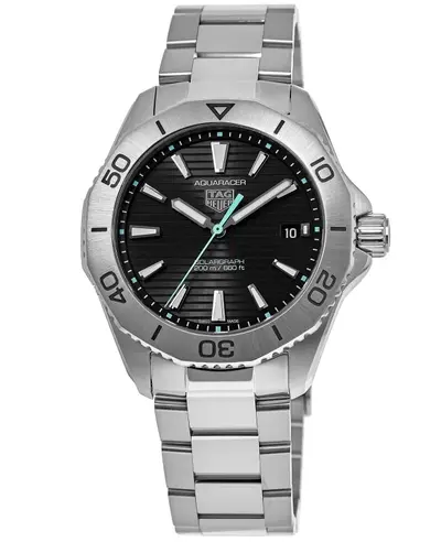 New Authentic Tag Heuer Aquaracer Professional 200 Solargraph Black Dial Steel Men's Watch WBP1114.BA0000 (black, arb13037)