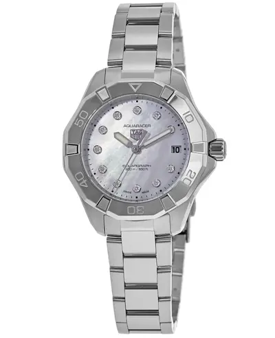 Tag Heuer Aquaracer Professional 200 Solargraph Diamond Dial Steel Women's Watch Model WBP1313.BA0005 (arb13044)