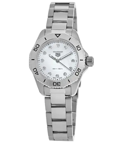 WPB1416.BA0628 Tag Heuer Aquaracer Quartz Mother of Pearl Diamond Dial Steel Women's Watch WBP1416.BA0622 (arb13050)