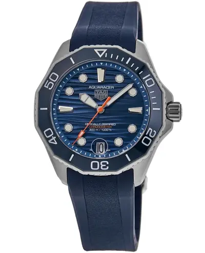 Tag Heuer Aquaracer Professional 300 Date Automatic - Model WBP5111.FT6259 - Blue Dial Rubber Strap (blue, arb13087)