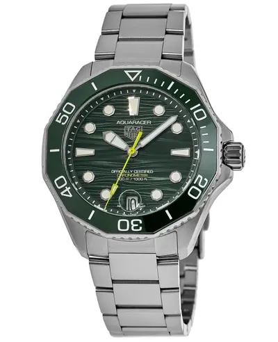 Tag Heuer Aquaracer Professional 300 Date Automatic Green Dial Steel Men's Watch WBP5116.BA0013 (green, arb13091)