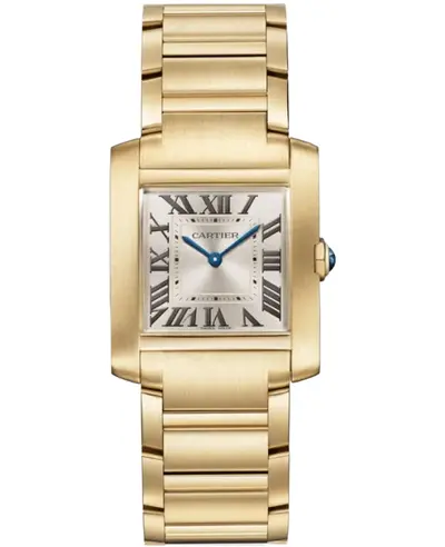 Authentic Cartier Tank Francaise Medium Gold Dial Yellow Gold Women's Watch wgta0113 (pink, arb13126)