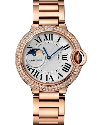 Product Title: Cartier Ballon Bleu de Cartier WJBB0025 Silver Dial Diamond Watch (arb13144)