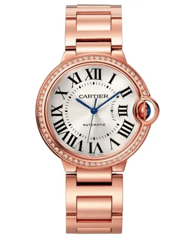 Cartier Ballon Bleu de Cartier Medium w/ Diamond Bezel Model WJBB0064 (arb13151)