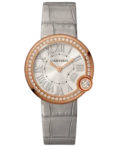 Cartier Ballon Blanc WJBL0008 Silver Dial Diamond Women's Watch (arb13161)