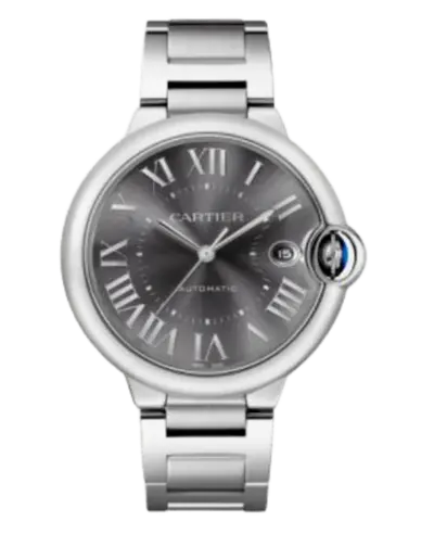 Brand New Authentic Cartier Ballon Bleu WSBB0060 Grey Dial Steel Men's Watch (arb13201)