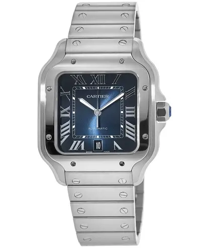 Cartier Santos De Cartier Large Blue Dial Stainless Steel Men's Watch WSSA0030 (blue, arb13230)