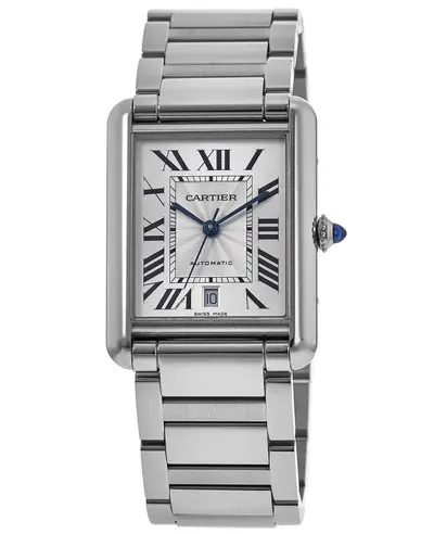 Cartier Tank Must Extra-Large Automatic Silver Dial Steel Men's Watch WSTA0053 (arb13246)