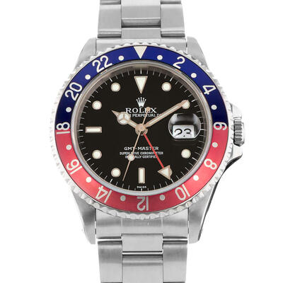 Pre-owned Rolex Gmt-Master II GMT Automatic Black Dial Mens Watch Ref. 16700 BKSO (black, arb4795)