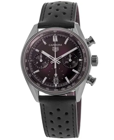 Tag Heuer Carrera Chronograph CBS2219.FC6607 Brand New Authentic Smokey Purple Dial Automatic Men's Watch (violet, arb11596)