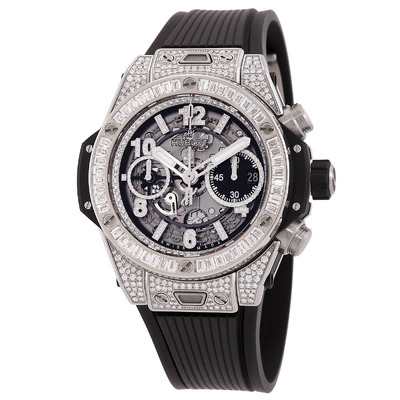 Hublot Big Bang Unico Chronograph Automatic Diamond Grey Dial Mens Watch, Ref: 441.NX.1171.RX.0904 (black, arb13435)