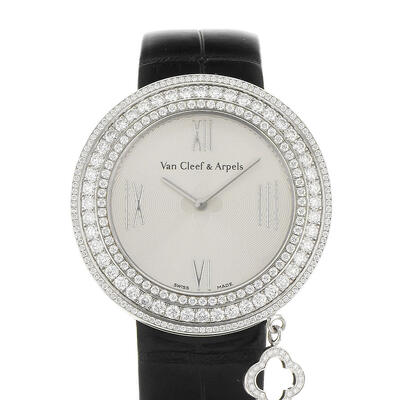 Pre-owned Van Cleef & Arpels Charms Diamond Ladies Watch vcarm95400 (black, arb13455)