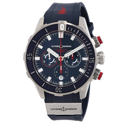 Ulysse Nardin Diver Chronograph Automatic Blue Dial Mens Watch 1503-170LE-3/93-HAMMER (blue, arb13491)