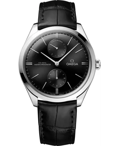 Omega De Ville Tresor Black Dial Leather Strap Men's Watch Model 43513402201001 435.13.40.22.01.001 (black, arb13580)