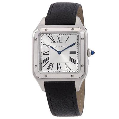 Cartier Santos Dumont XL Hand Wind Silver Dial Men's Watch WSSA0044 (black, arb13621)