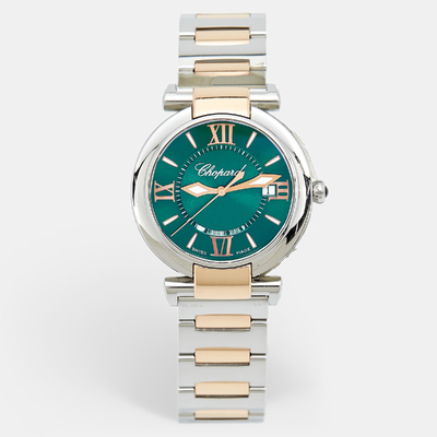 Chopard Green 18k Rose Gold Stainless Steel Imperiale 388532-6007 Women's Wristwatch 36 mm 1118301 (green, arb13705)