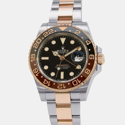 Rolex GMT-Master II 40mm 18k Rose Gold & Stainless Steel Men's Watch 1111109 (black, arb13708)