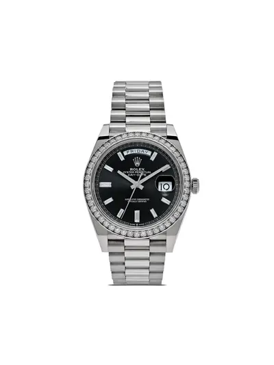 Rolex Day Date 40mm 22113563 - Pre-Owned 2021, White Gold, Diamond Bezel (arb13975)