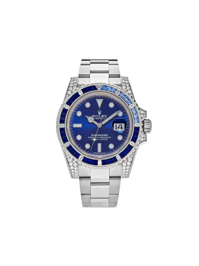 Rolex Submariner Date 40mm 2019 Pre-Owned - Royal Blue Dial, Diamond Bezel 23497848 (arb14004)