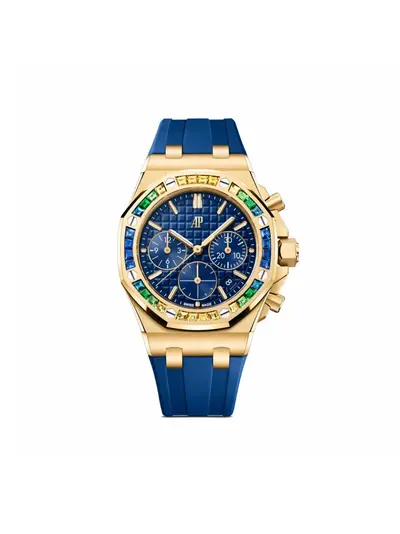 Audemars Piguet Royal Oak Offshore 37mm 27364348 - 18kt Yellow Gold, Cobalt Blue Dial (arb14062)