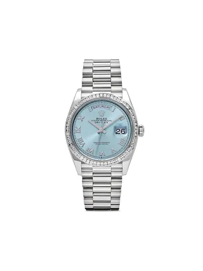 Rolex 2024 Day-Date 36mm 27096740 Blue Platinum (arb14094)