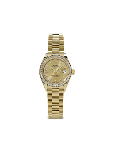 Rolex 2022 Datejust 28mm 27032043 - Gold-Tone, Diamond Dial, Unworn (arb14096)