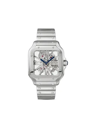 Cartier Santos Skeleton 39mm 28344040, 2021, Stainless Steel, Unworn (arb14117)