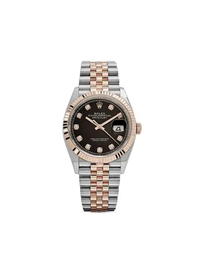 Rolex Datejust 36mm 28400050 - Black Rose Gold/Stainless Steel (arb14122)