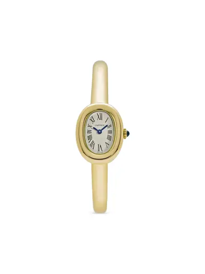 Cartier 2024 Mini Baignoire 18.7mm 28344038 White Yellow Gold Watch (arb14135)