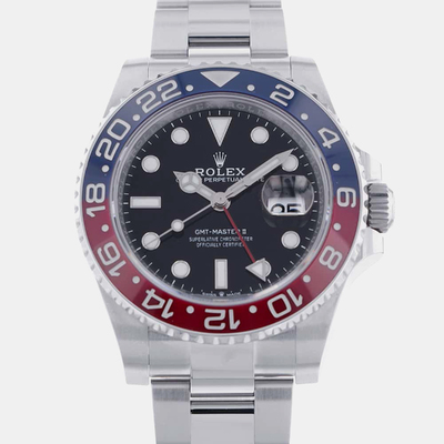 Rolex GMT-Master II Black Stainless Steel Men's Watch 40mm 1119617 (black, arb14472)