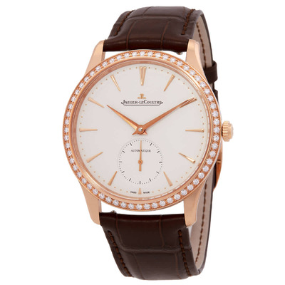 Jaeger LeCoultre Master Ultra Thin Diamond Watch Q1212501 - Rose Gold, Leather Strap (beige, arb13738)